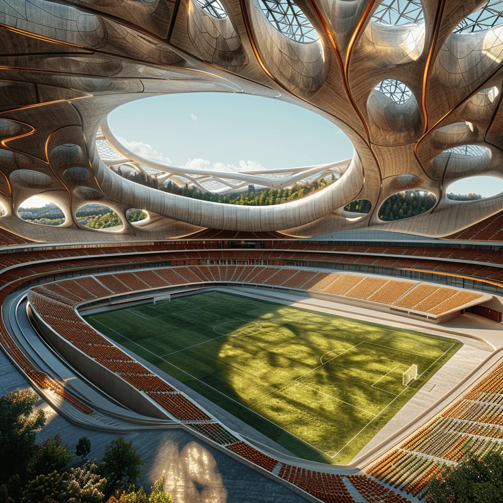 丘比内赫体育场丨卡塔尔多哈丨Green Clay Architecture-18