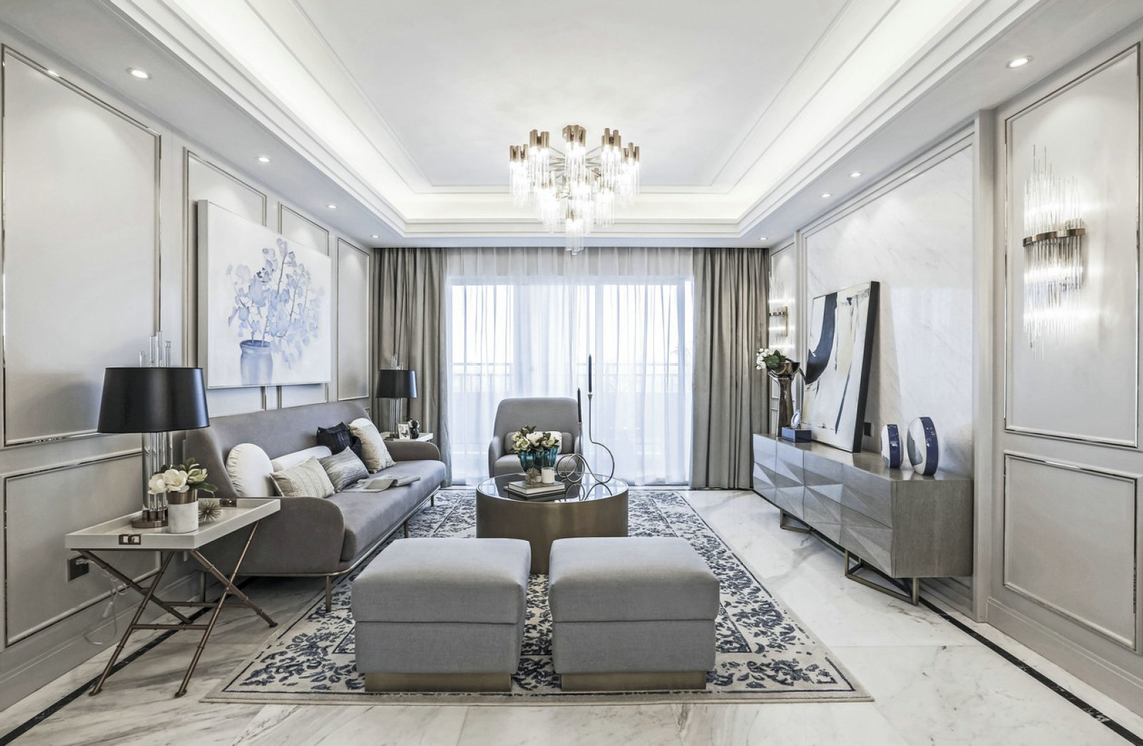 135㎡绵阳中央公园·紫云府法式样板房-1