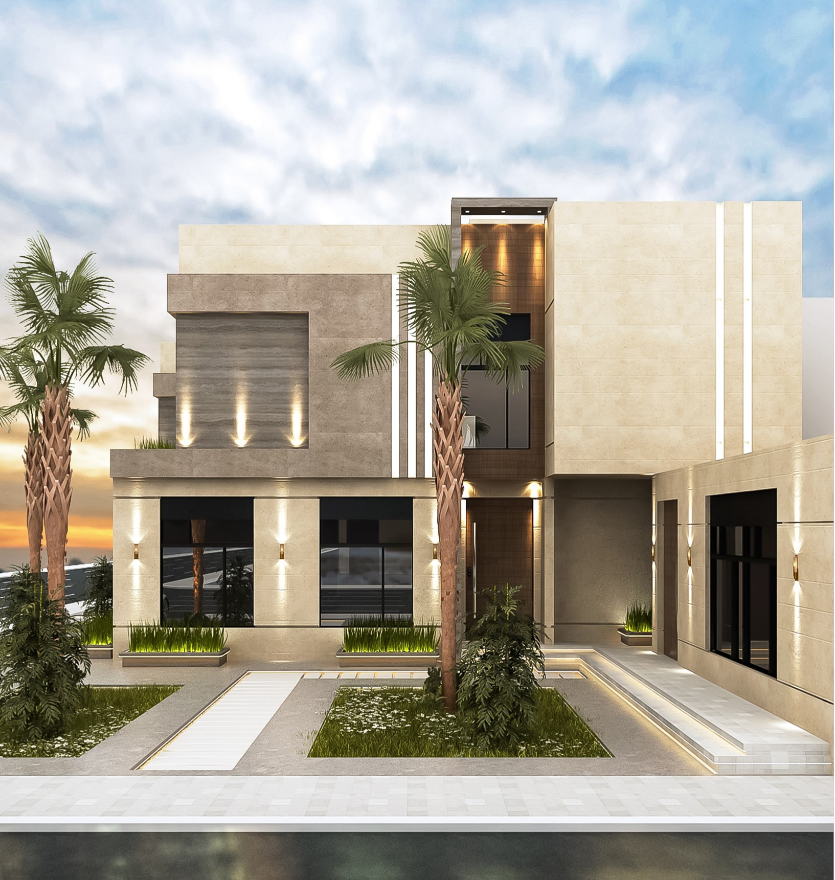 KSA 别墅项目的外部施工图丨Bariq Consultants-12