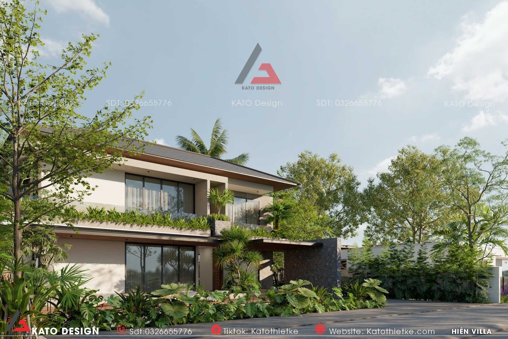 由于 Hiên 可能是人名、地名等特定名称,在没有更多背景信息的情况下难以准确翻译,这里只能保留英文形式,将 Hiên villa 直接表述为 希恩别墅(假设 Hiên 音译为 希恩 ,但不保证符合实际情况) 丨KATO Thiết Kế-7