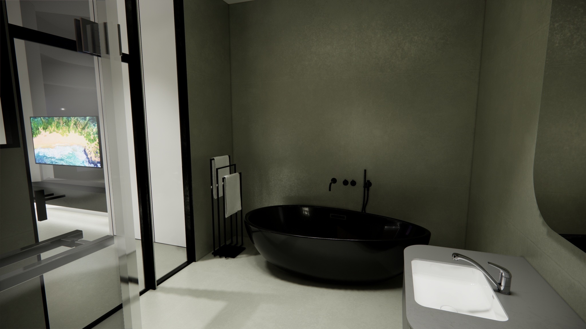 Villa獨棟客房浴廁設計與渲染-1