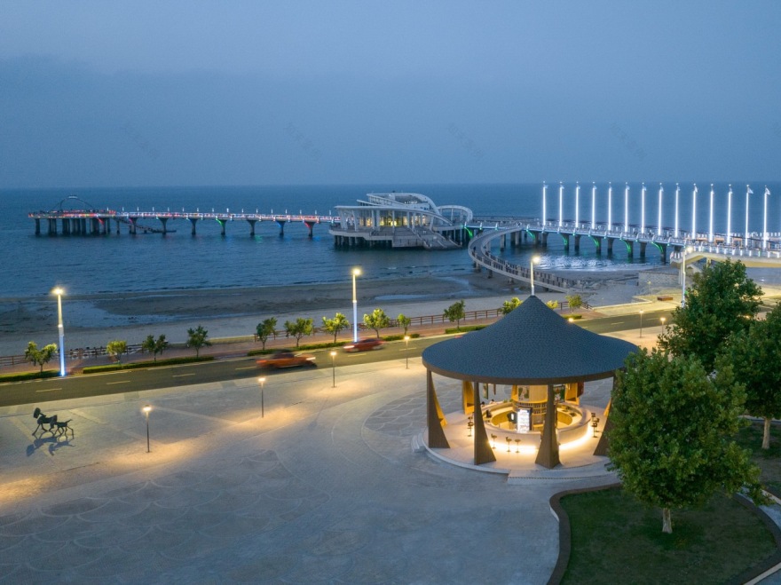 烟台黄金海岸天马栈桥广场更新丨中国烟台丨水石设计-17