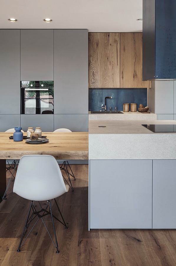 RS 公寓现代风格设计 | 蓝色木色灰色打造灵魂空间-7