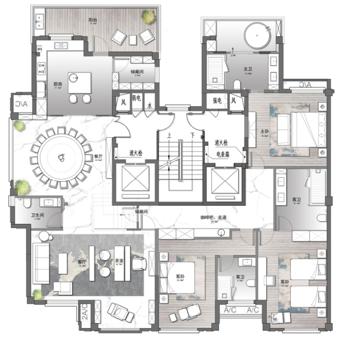 象山民宿、税务局大厅改造等——17 级室内设计优秀作品展示-48