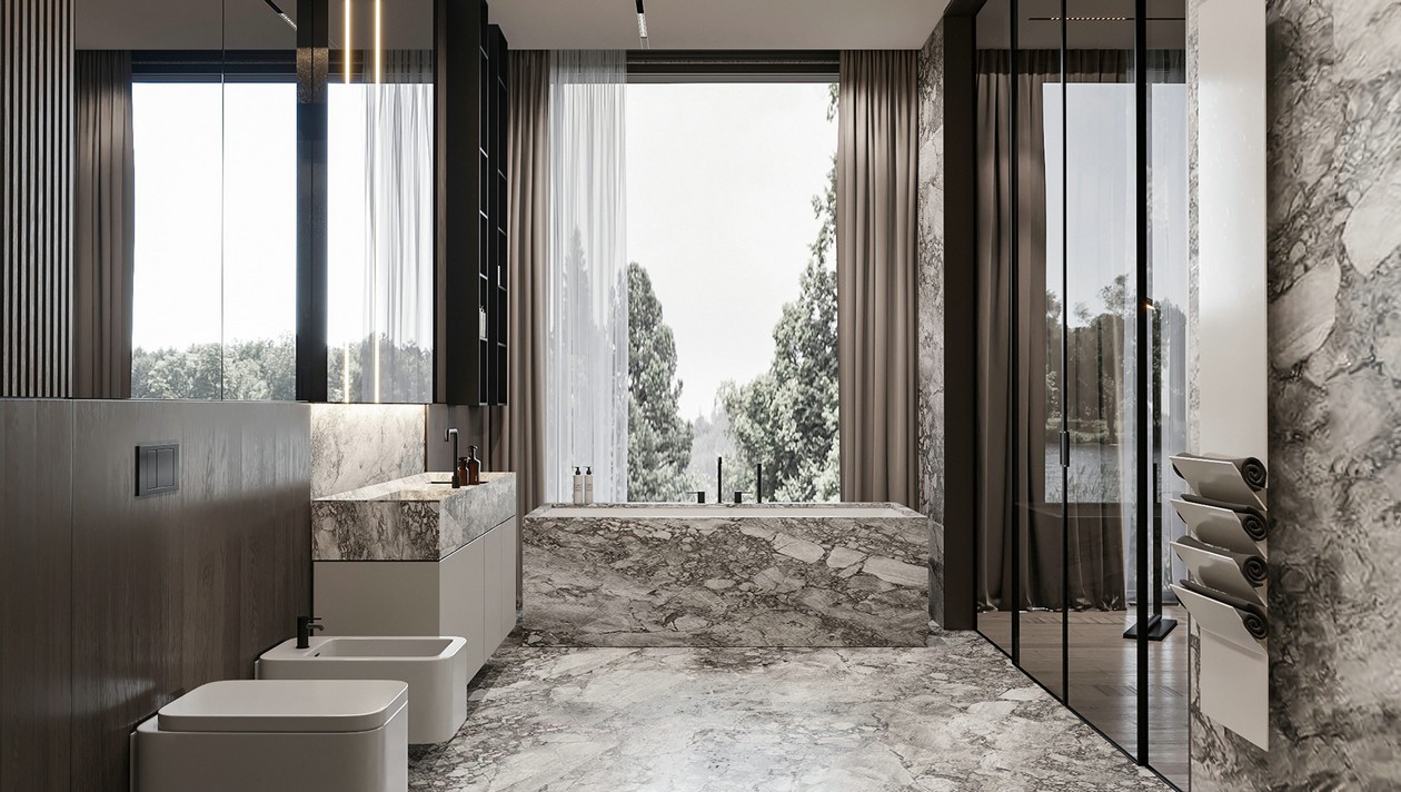 胡桃木与大理石 每一处的设计都是亮点-9