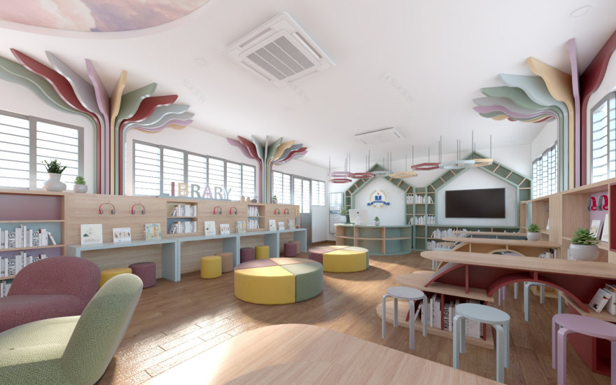 茶光富学校儿童图书馆丨越南河内-1