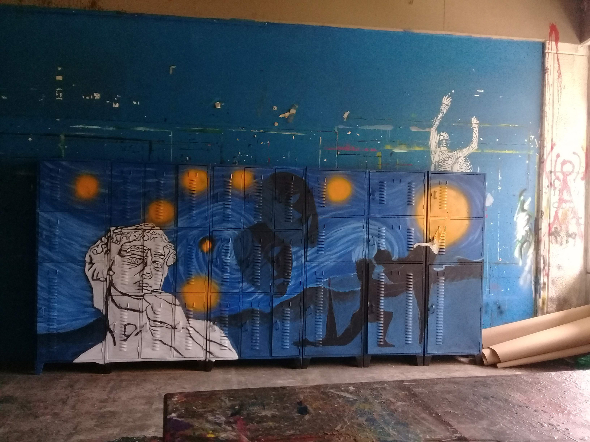 安蒂奥基亚大学艺术学院储物柜壁画设计与执行项目-13