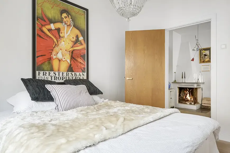 瑞典马默公寓的春日色彩与复古魅力-12