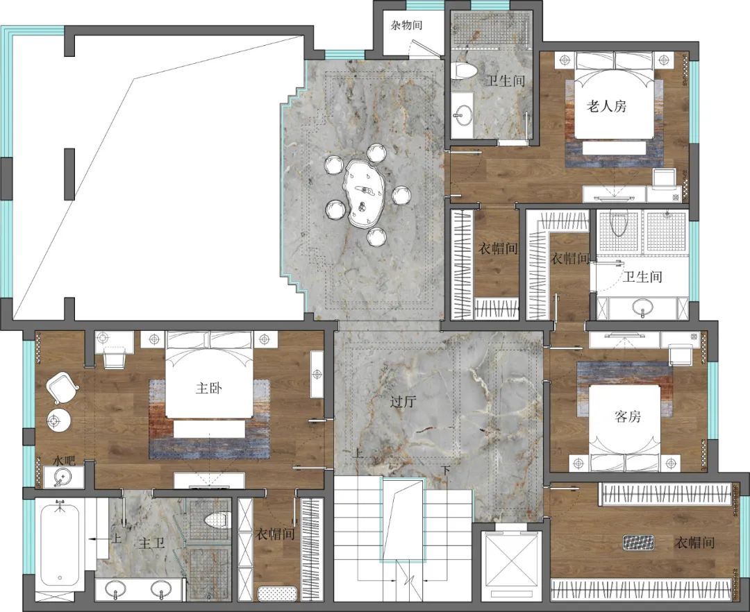 西安曲江·郑家大宅 | 现代轻奢的优雅空间-38