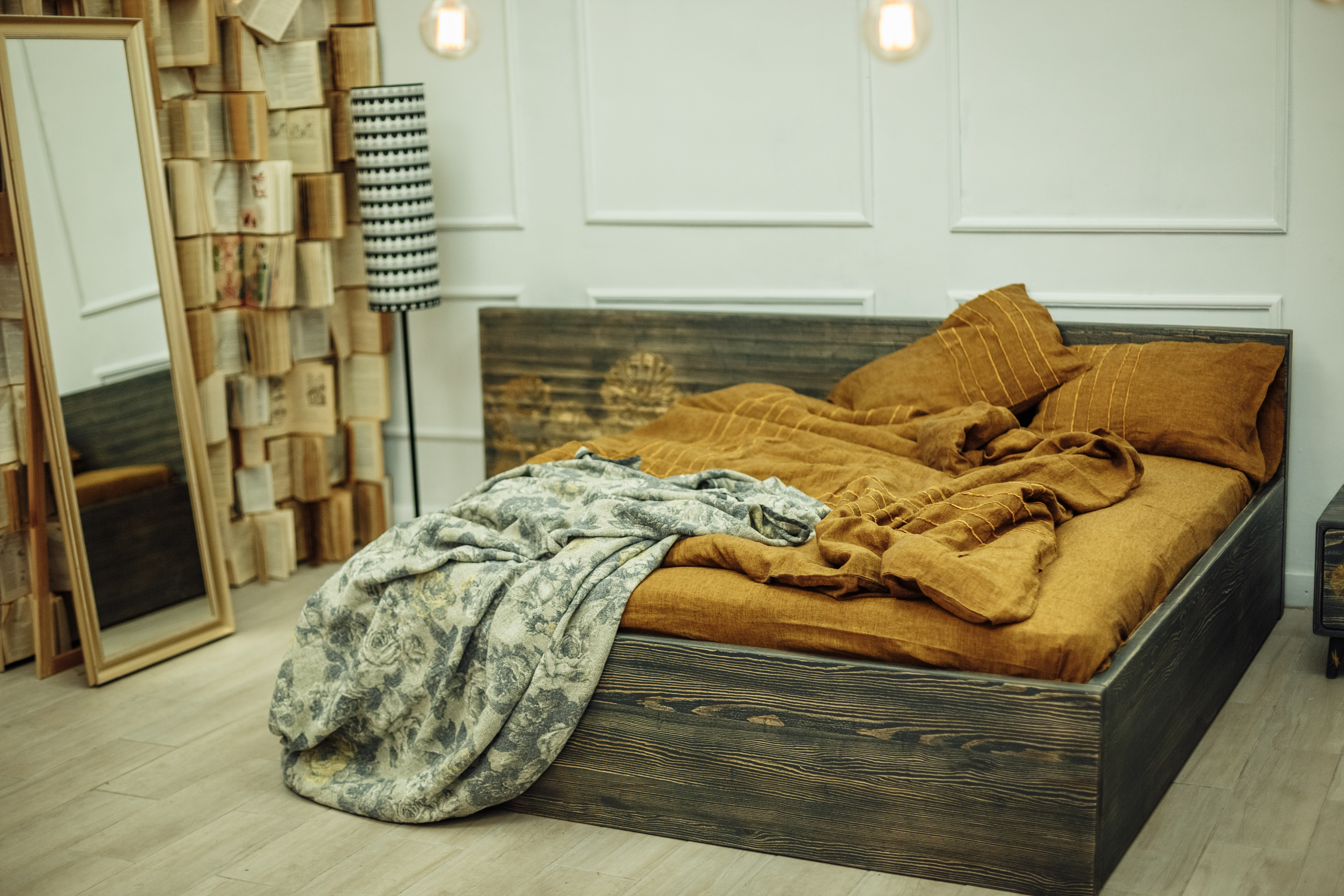 实木床（田野罂粟）卧室套装设计-6