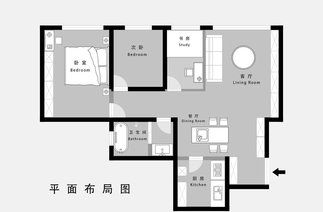 120㎡去风格化家-27