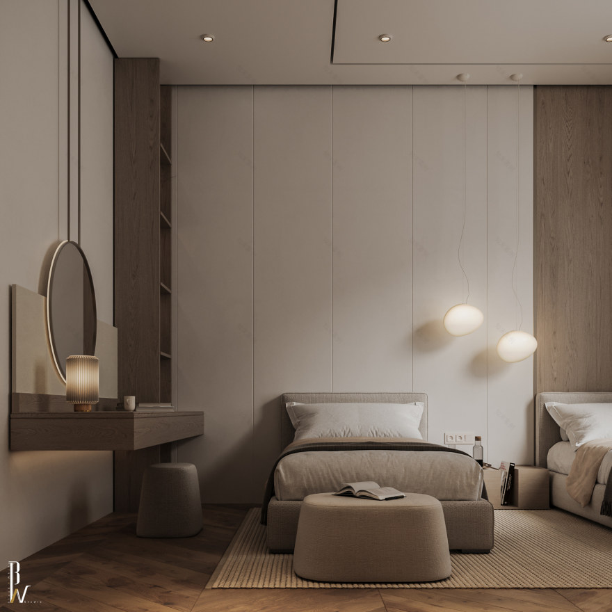 双人卧室丨Black N White-8