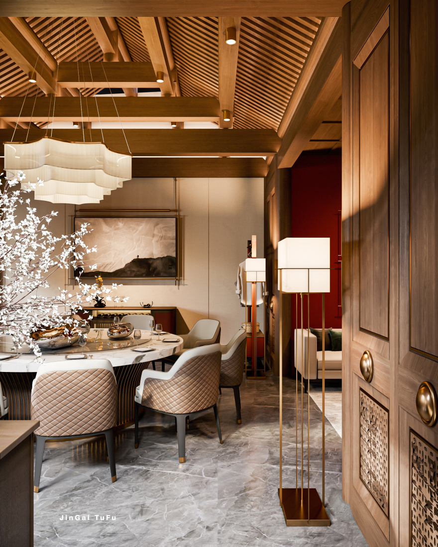 中式餐厅设计案例丨图夫 x 金该-13