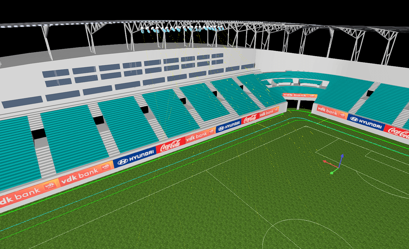 Football Stadium Lighting Design with Dialux-9