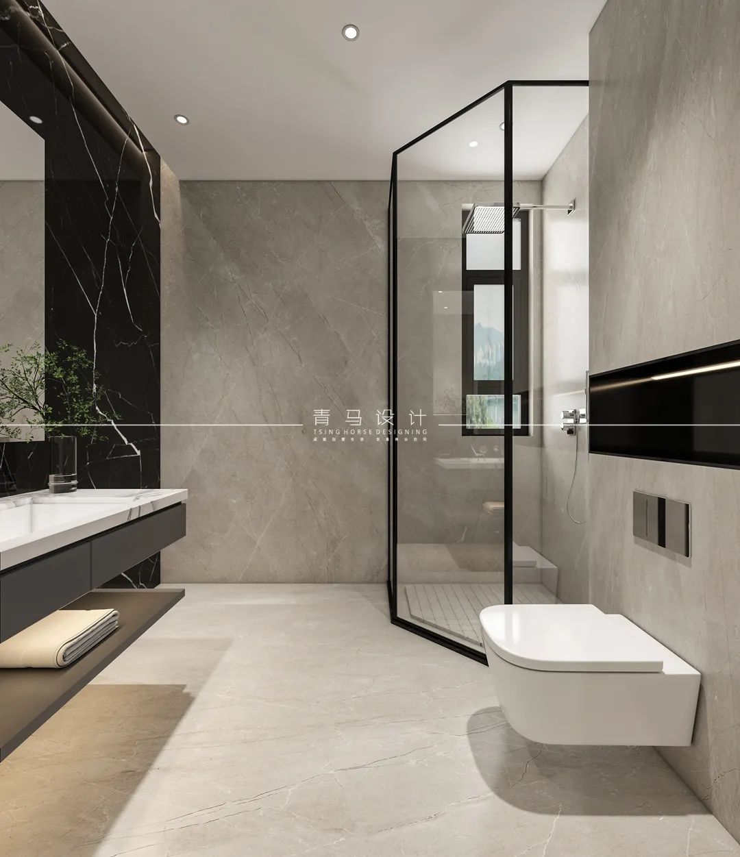 龙湖景粼天序现代简约家居设计丨青马别墅空间设计-50