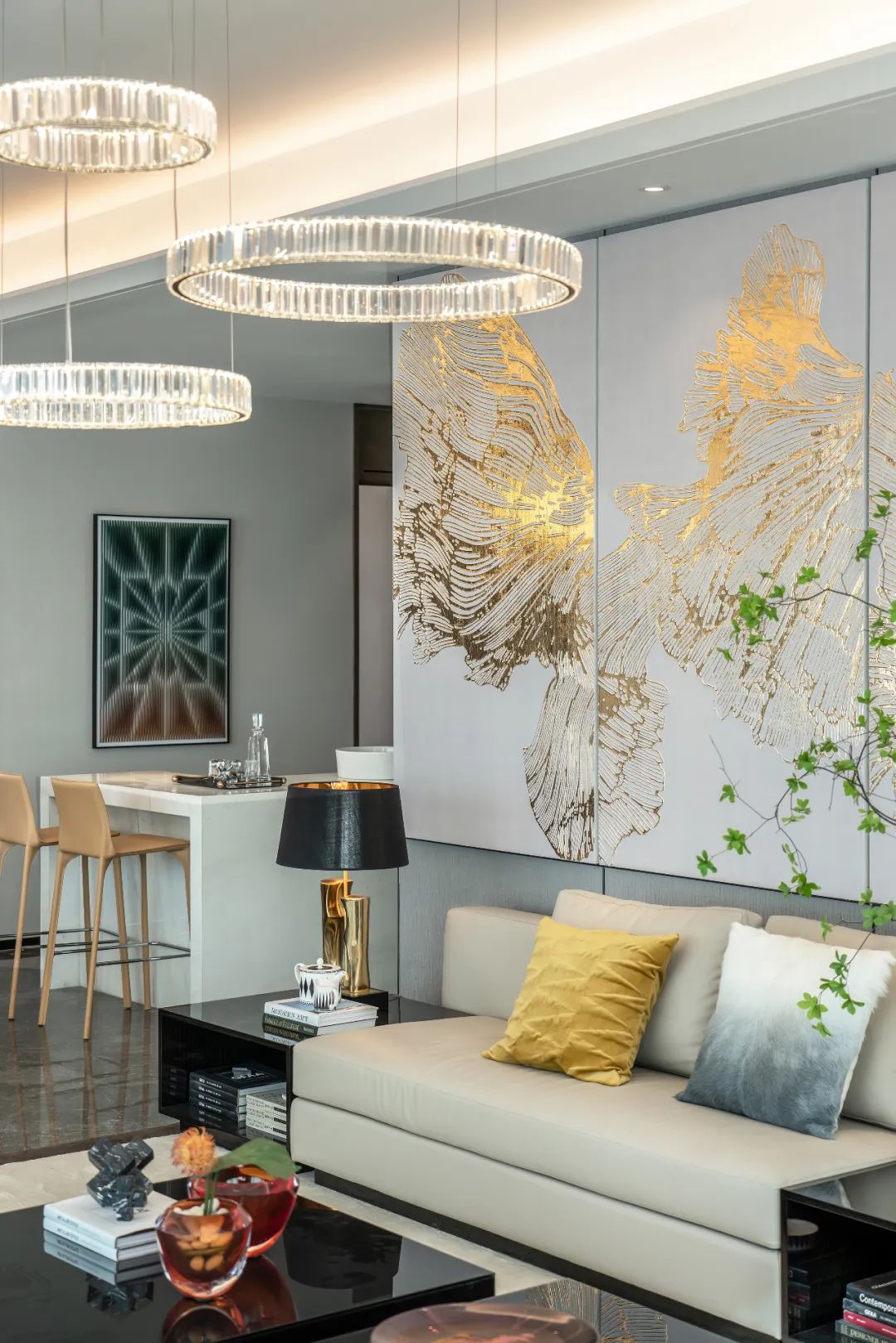 春光里的温暖家 | 济南奥体金茂府 230 样板间设计-13