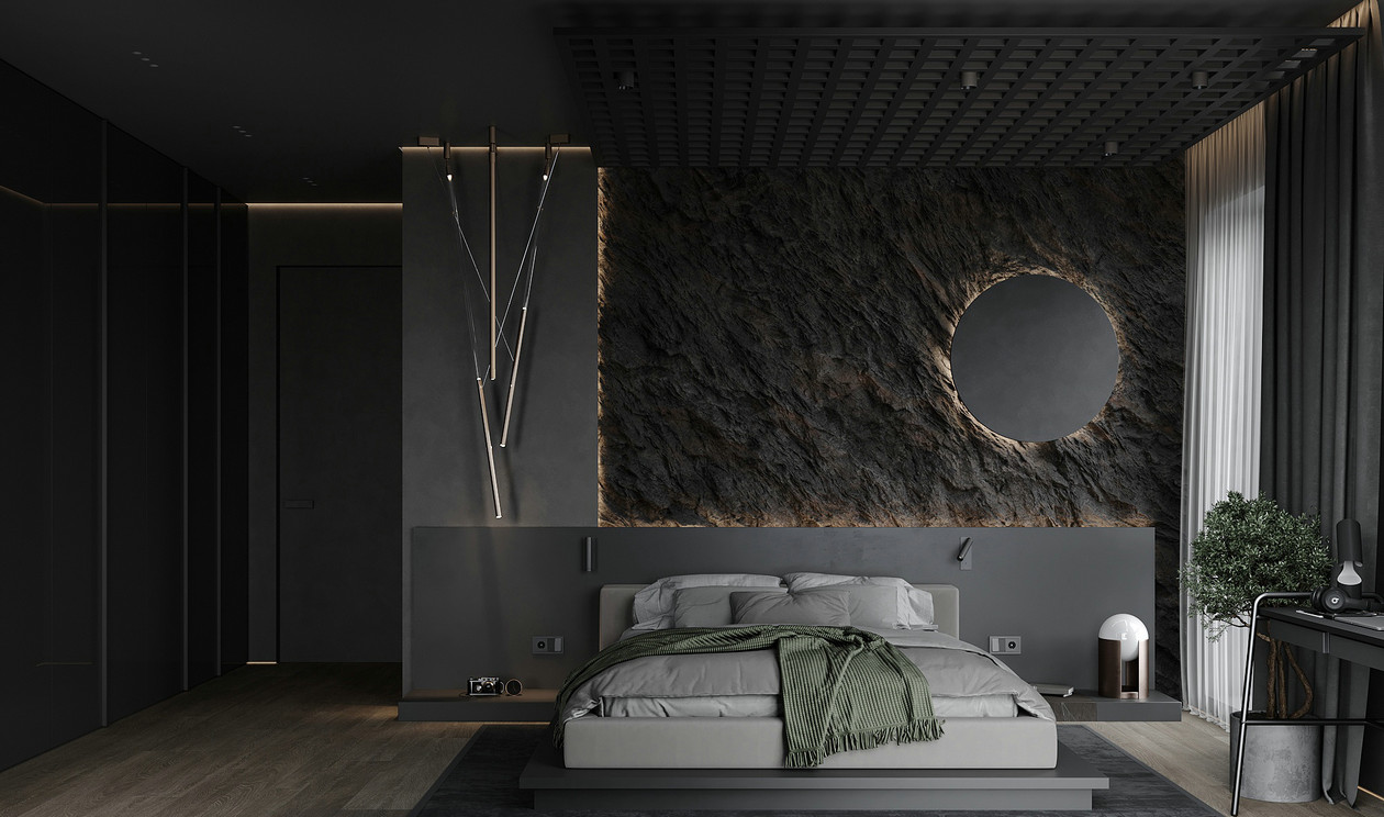 132㎡黑色系住宅设计-9