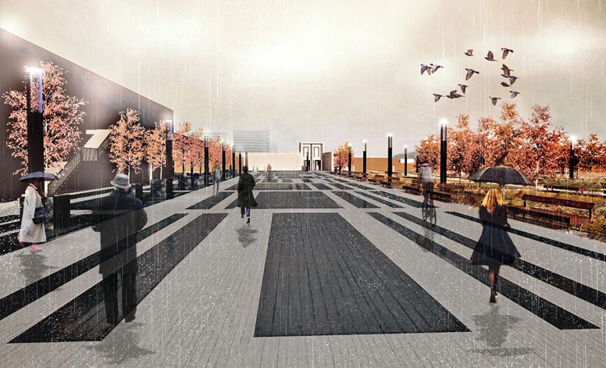 布达佩斯地铁 4 号线终点站临时公共空间设计-24