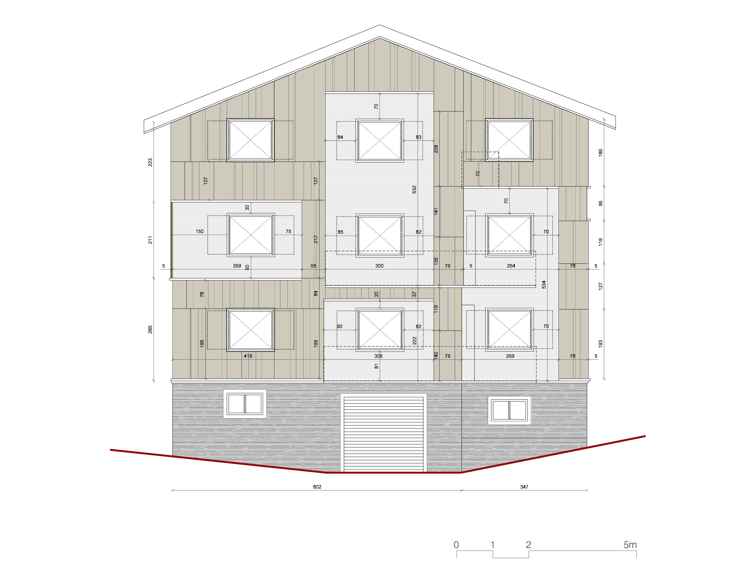 意大利"红窗"公寓，独特木构造室内空间-36