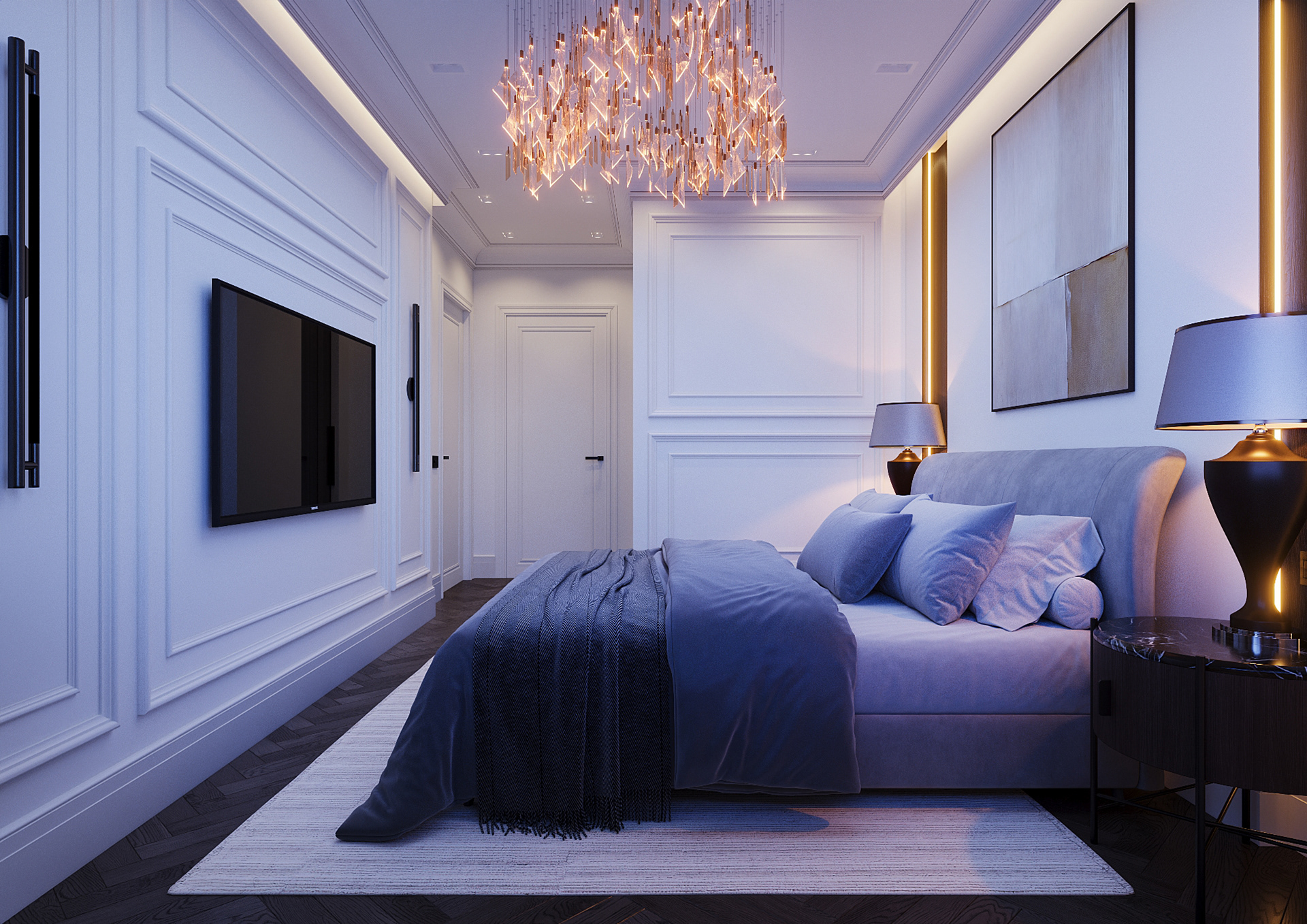 BEDROOM INTERIOR. DESIGN + 3D VISUALIZATION-13