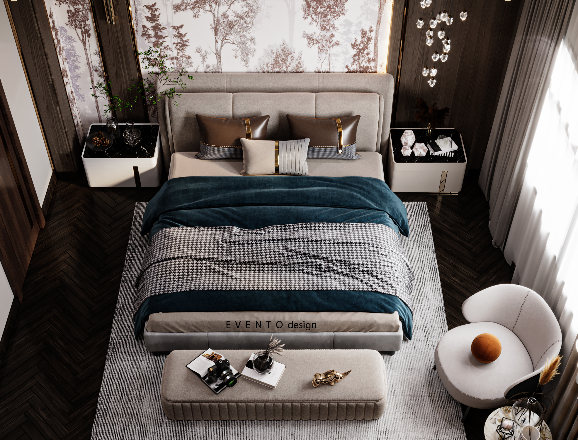 豪华现代卧室设计-10