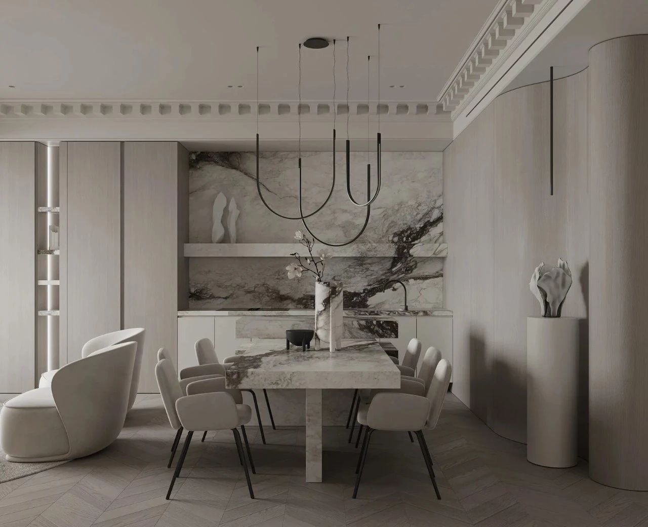 经典莫斯科住宅丨俄罗斯莫斯科丨BELOUSOVA INTERIOR DESIGN-17