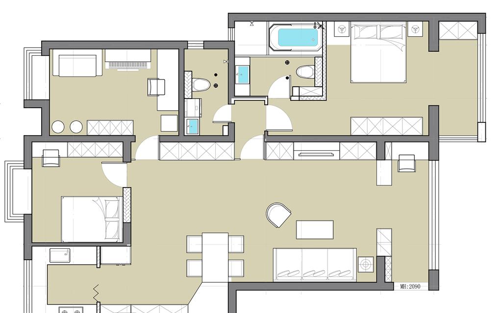 现代极简风住宅设计-12
