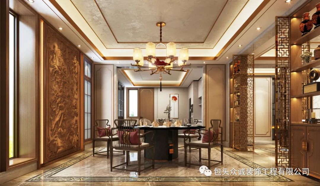 鄂尔多斯新中式住宅丨中国鄂尔多斯丨众诚装饰-17