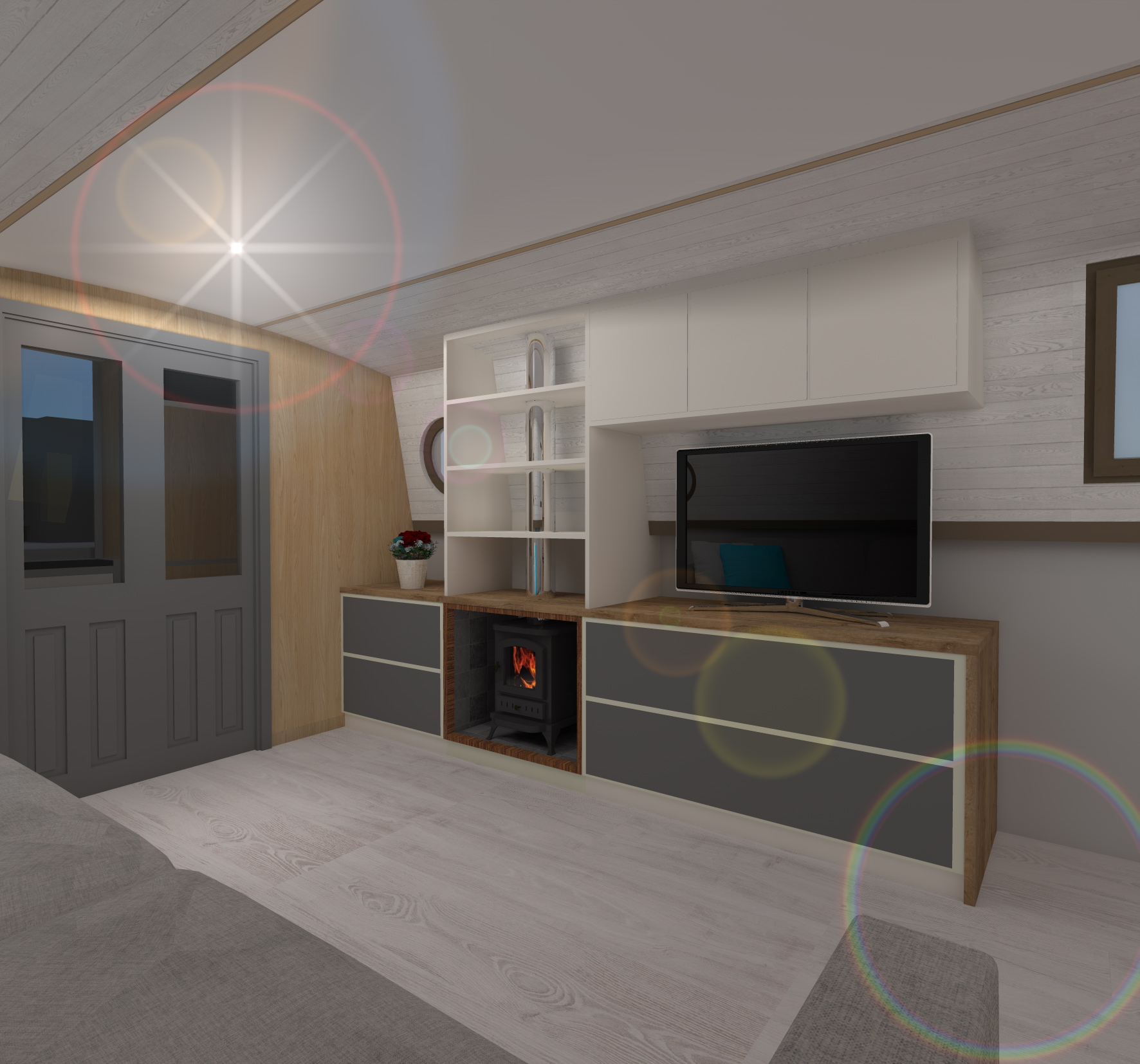 CANAL BOAT SERENDIPITY logo and interior-45