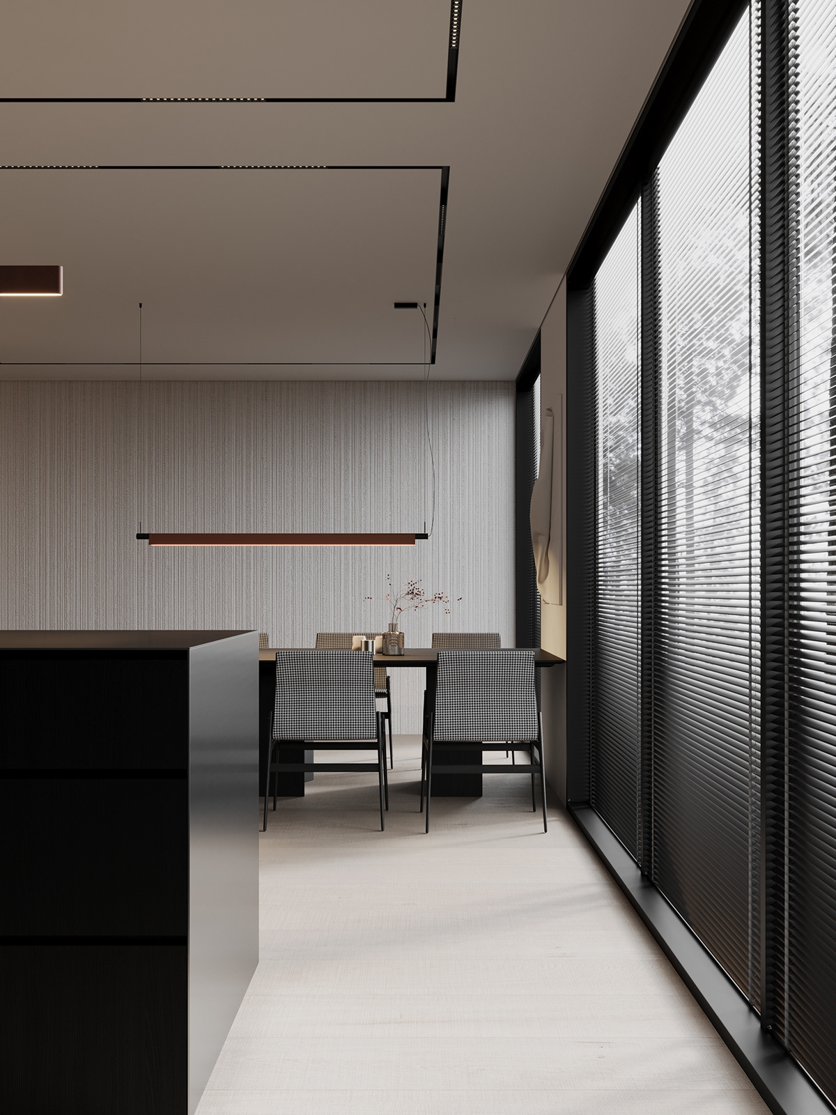 黑色极简风丨中国合肥丨鹏大空间设计表现-7