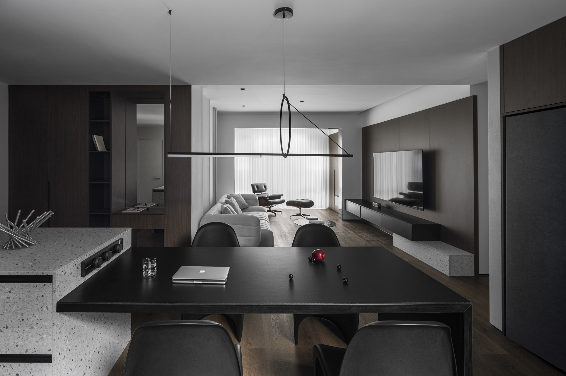 富有质感的暗调家居丨宏福樘-6