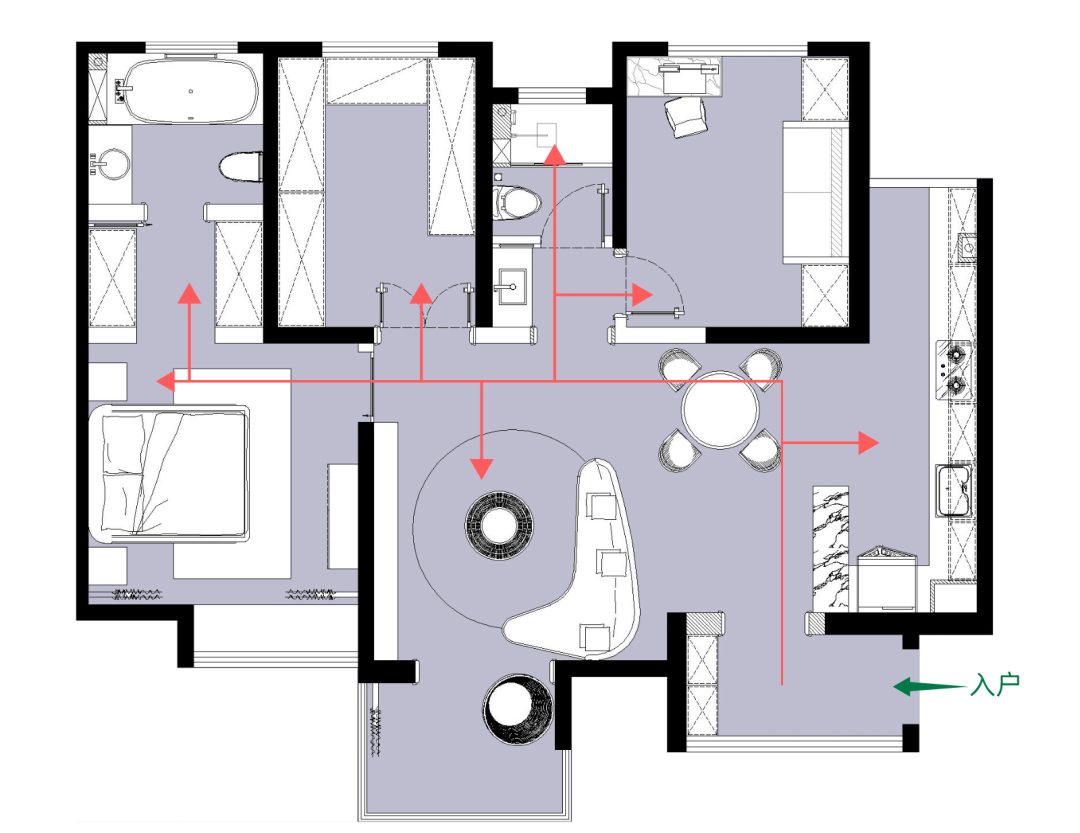 梦回巴黎 | 现代法式住宅设计，拱形门元素增添浪漫气息-48