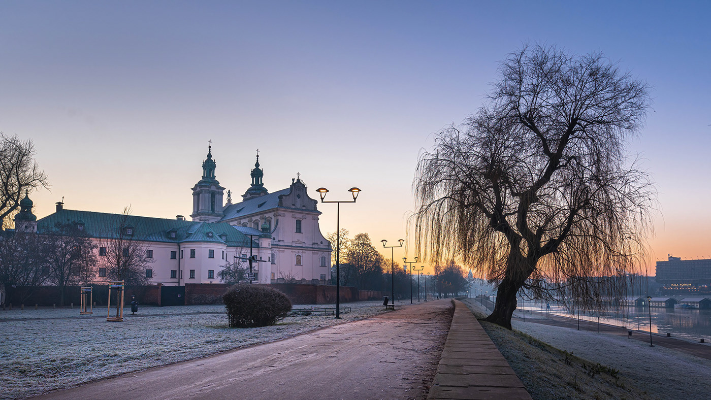 Different faces of the Church on Skałka in Krakow-8