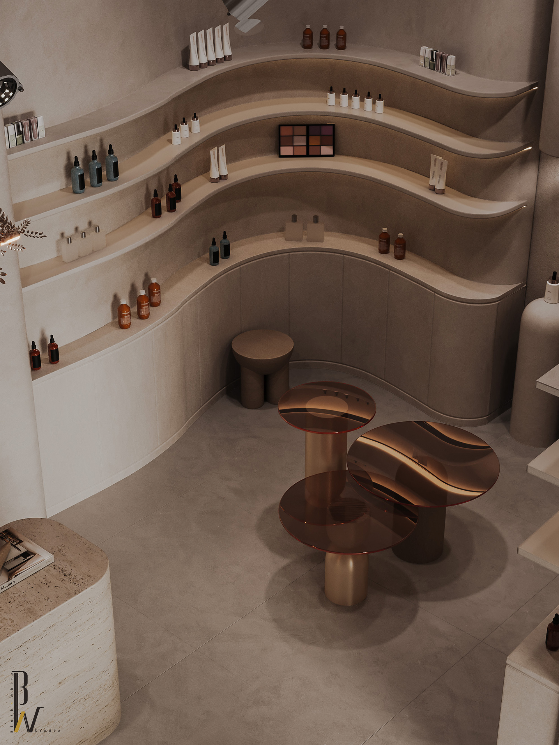 美容中心接待处丨Oman丨Black N White-24