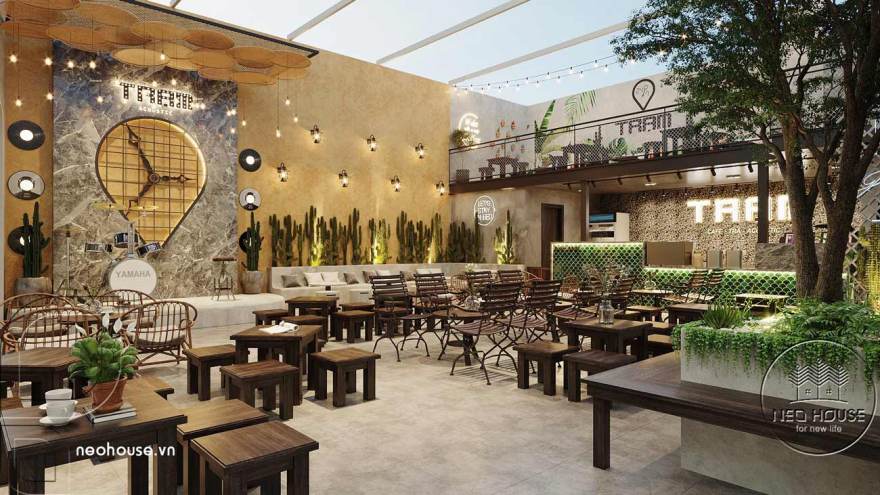 简约现代风 10x13m 咖啡厅设计,美观实用并存-9