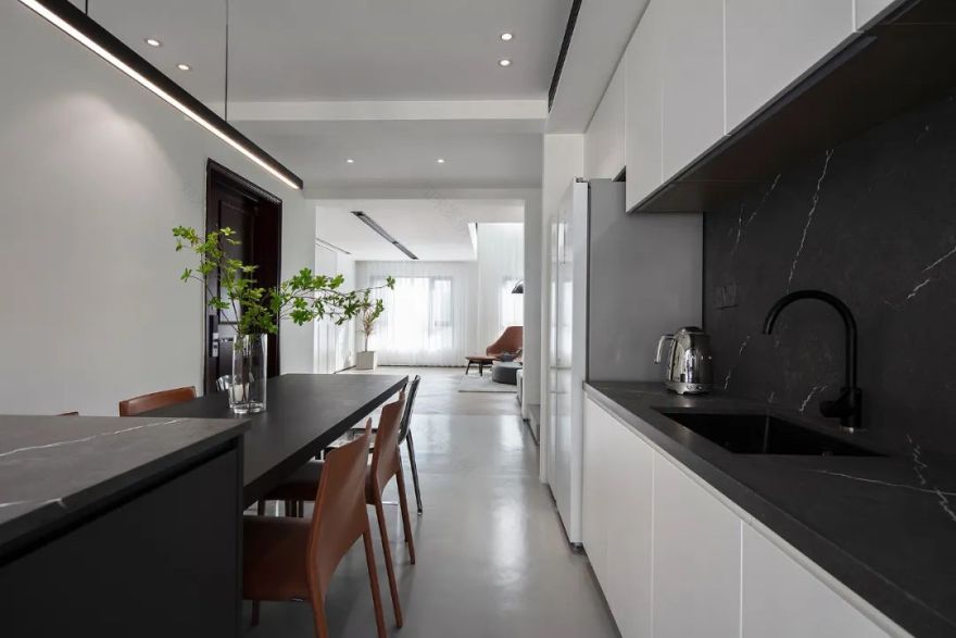 苏州湾天铂 180㎡复式叠墅,极简主义风格打造无界生活-16