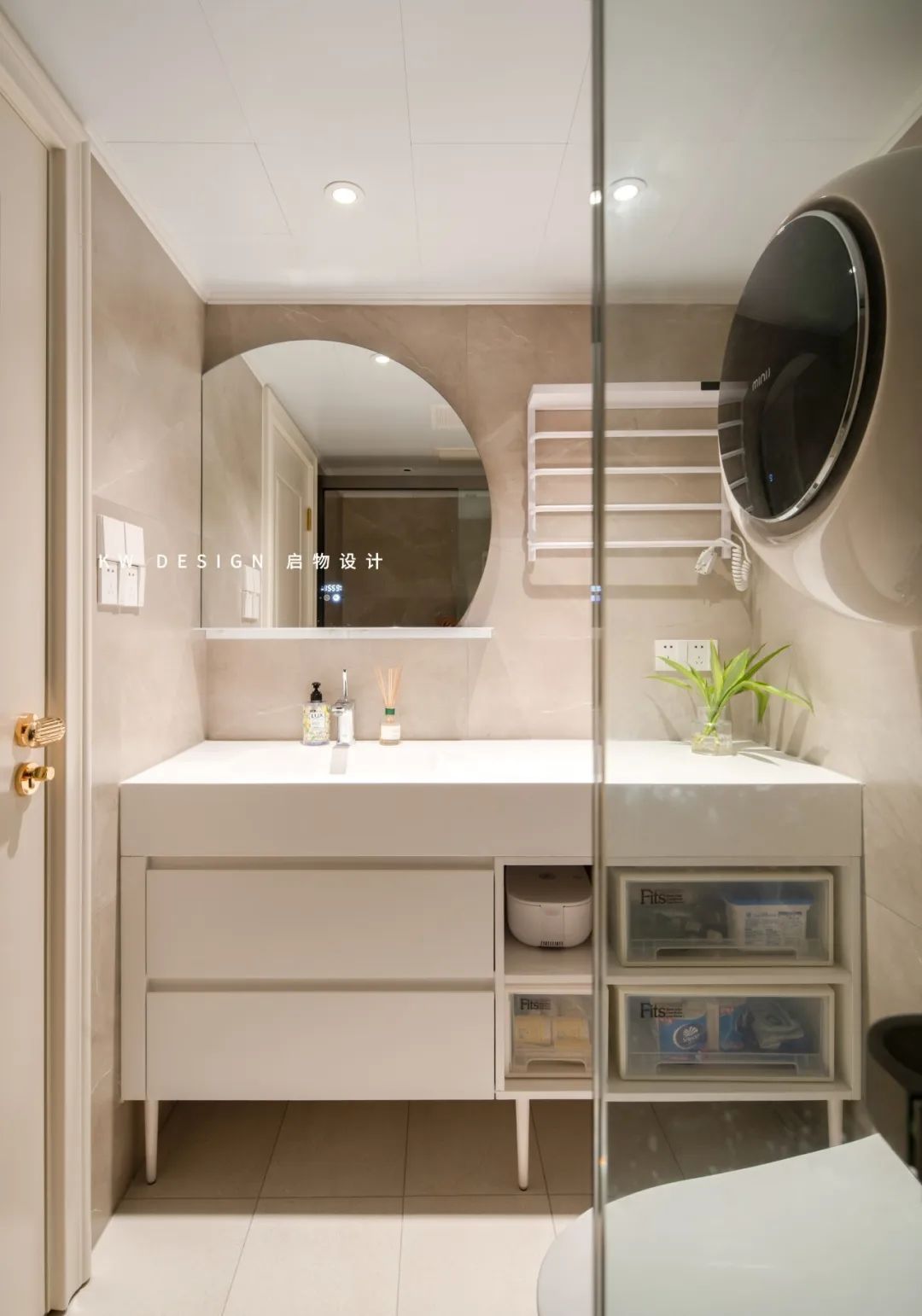 景新花园奶油轻法式住宅丨启物设计-44