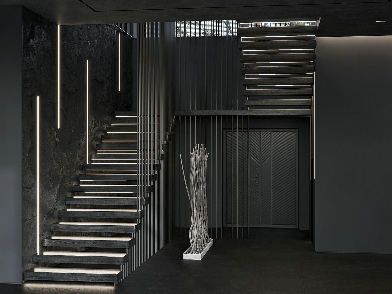 高级黑色系住宅设计-10