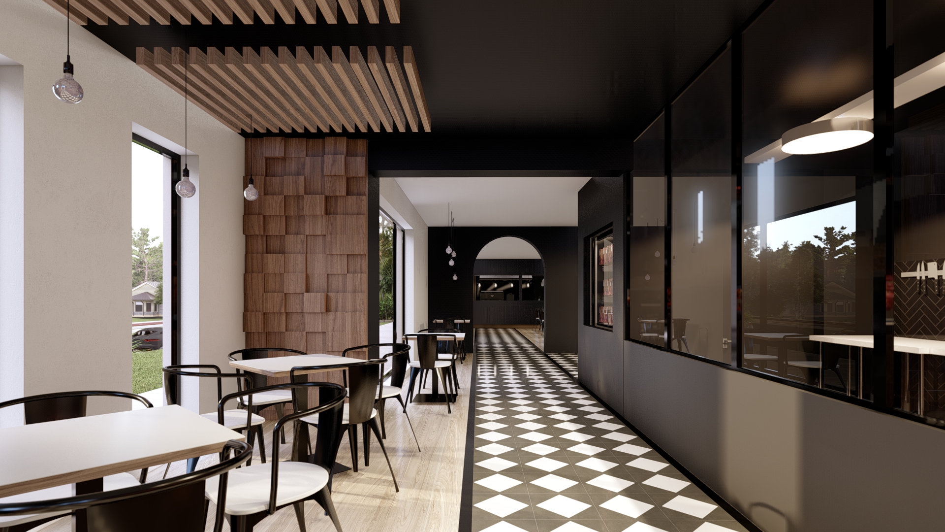 Deli Market & Restaurant Interior Design Concept-5