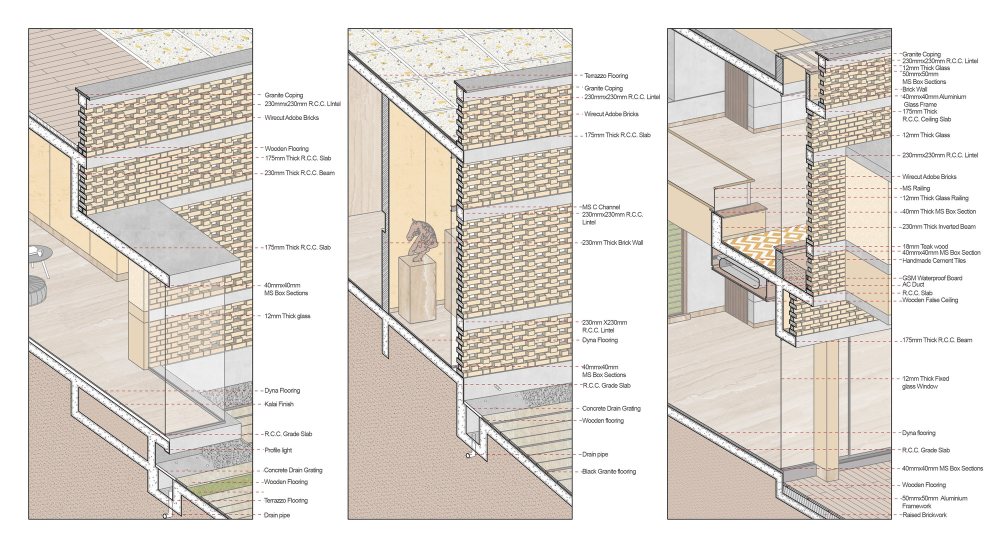 砖面具的房子 · 印度 Hyderabad 的退休住宅设计丨Baba Sashank,Vindhya Guduru-64