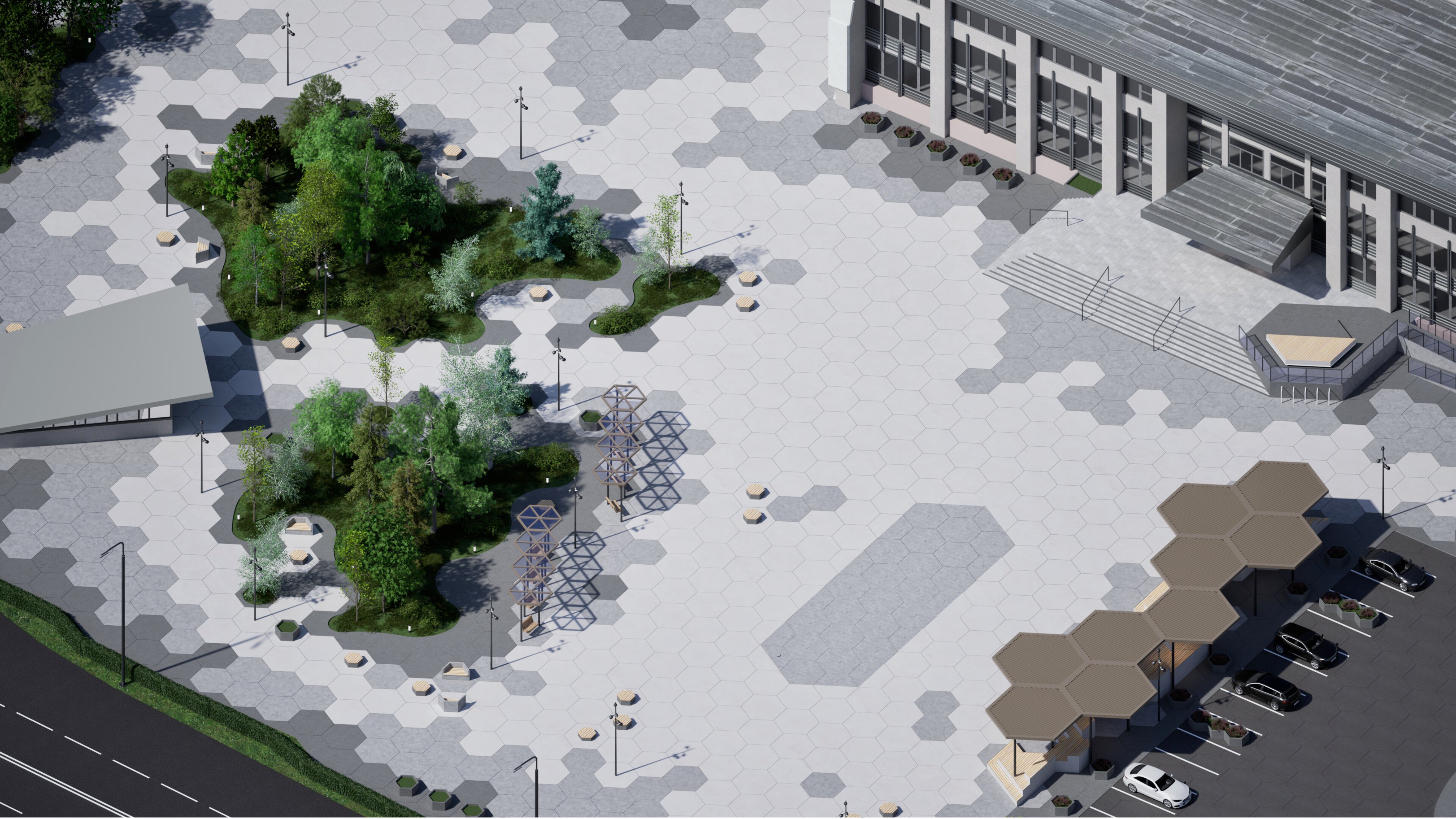 Реконструкция территории ОМЦ Химик-2