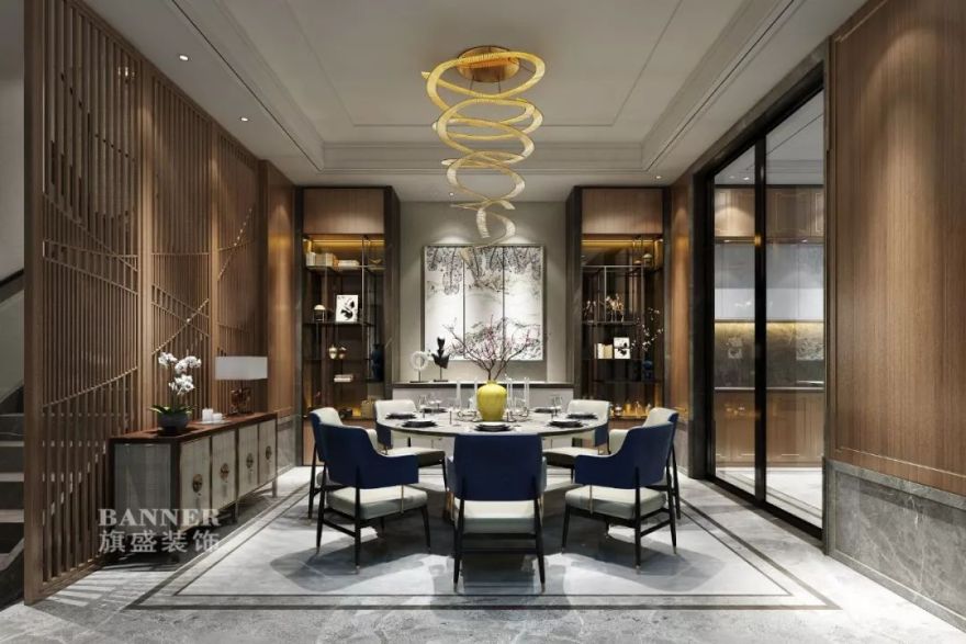 藏山水于室,借自然于形 | 西安绿地简中式家居设计-48