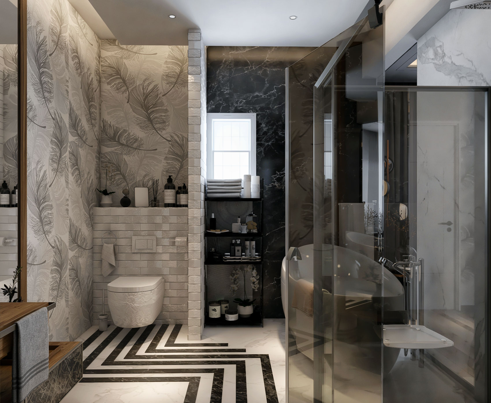 modern master bedroom , dressing and bathroom-9