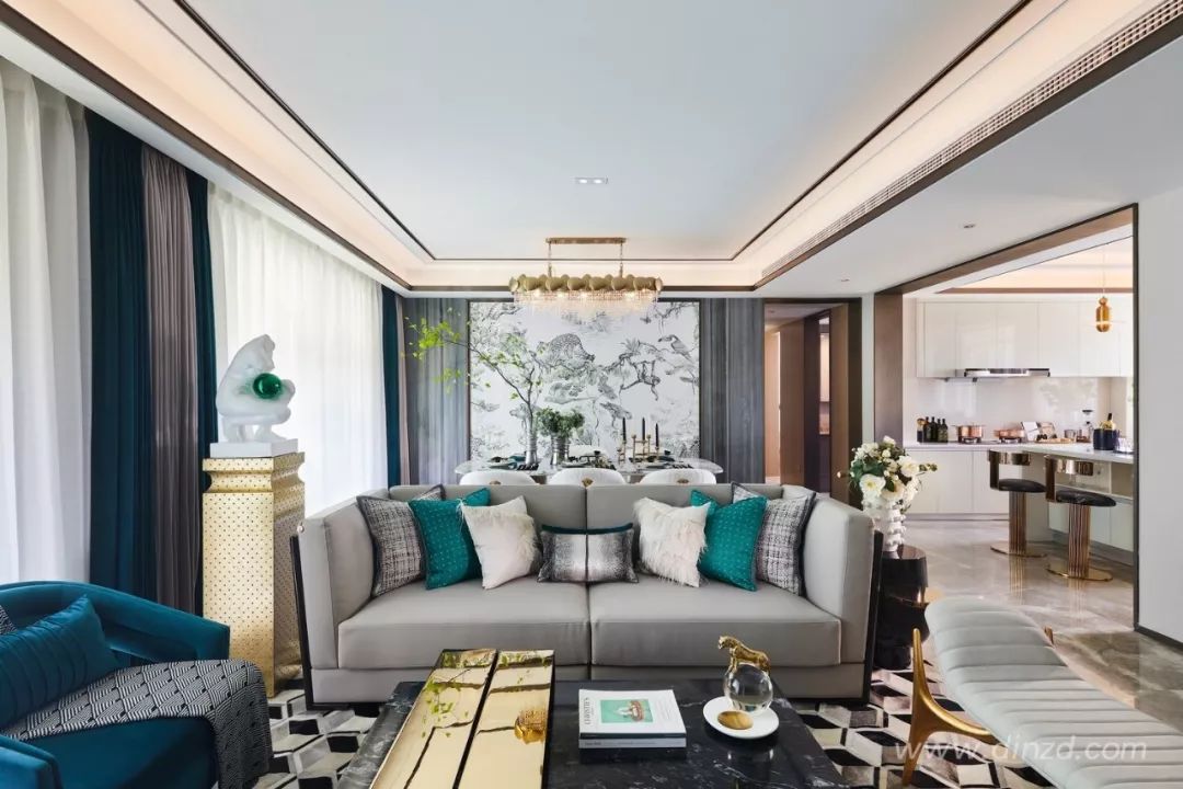 大华·徐州潘安湖首府洋房 | 摩登复古的金色空间-6