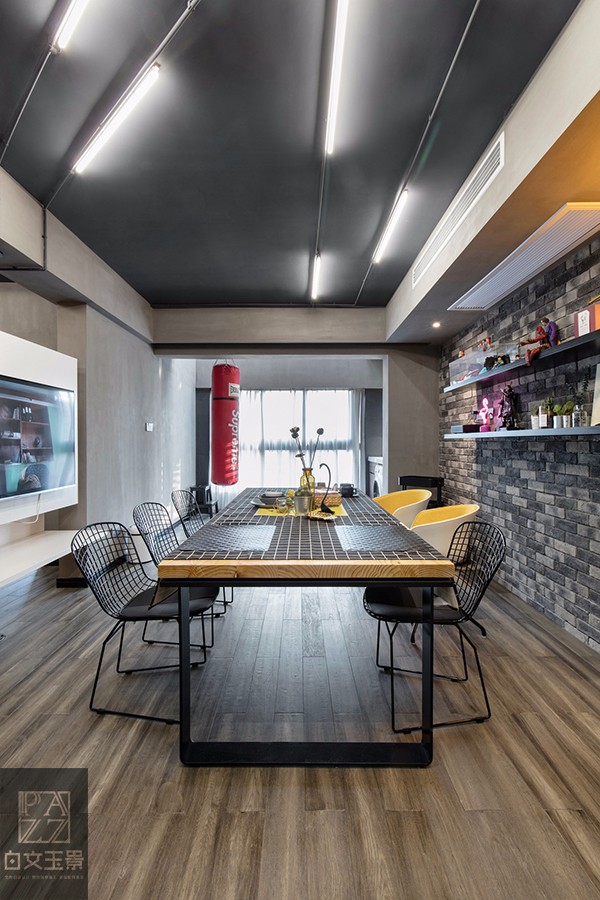 白文玉景设计团队打造 89㎡炫酷黑色工业风住宅-19
