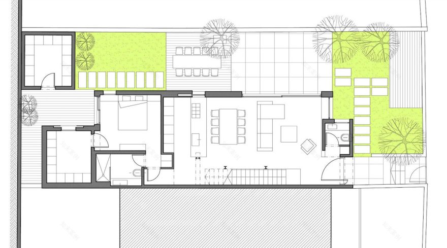 以色列 20 世纪 50 年代单层半独立住宅现代改造-21