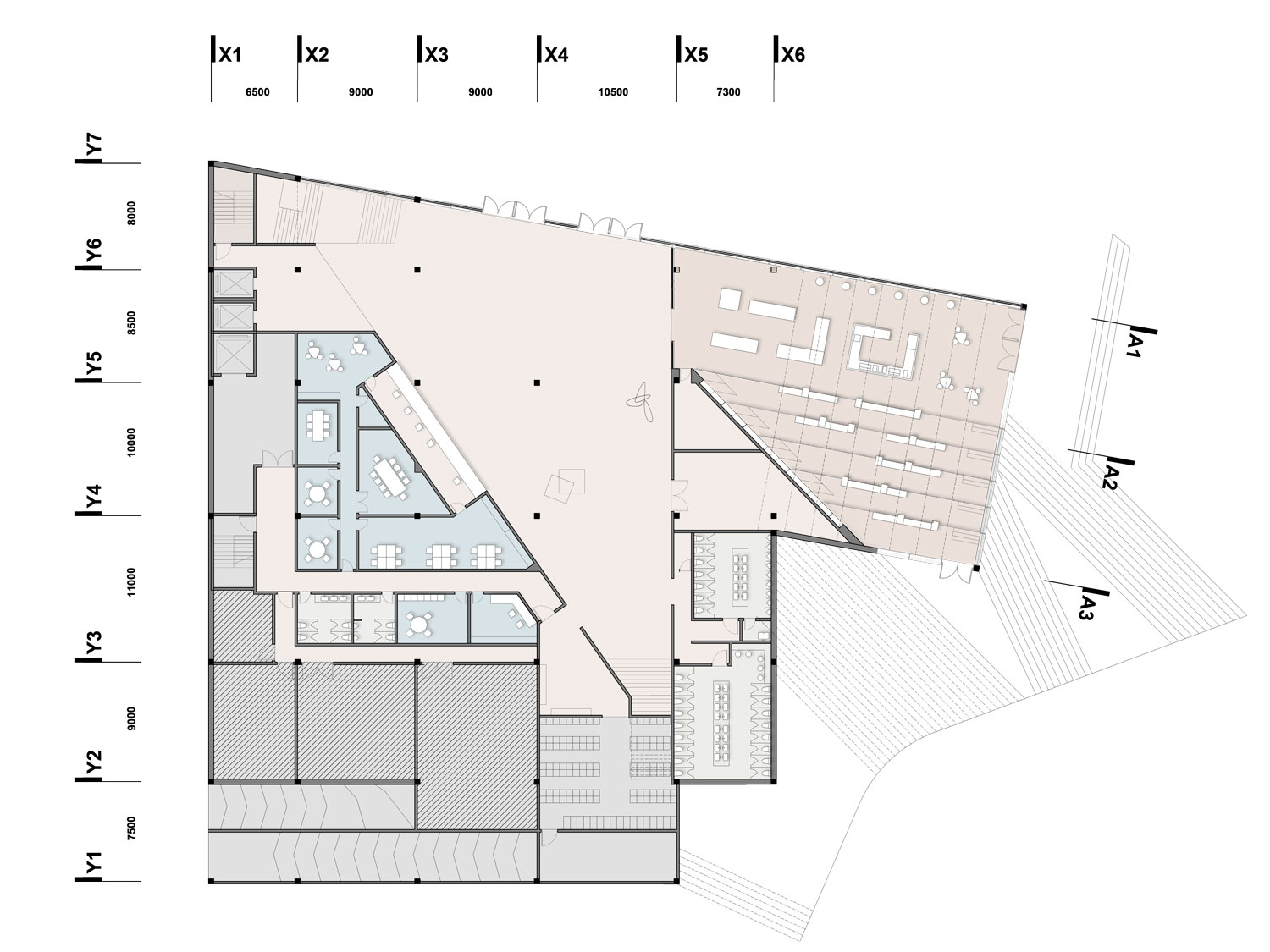 地形融入建筑,连接室内外空间的展览中心设计-12