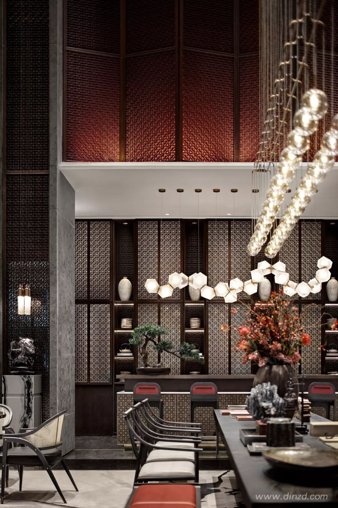 天津津门大院售楼处 | 古韵墨色与现代材质的完美融合-19