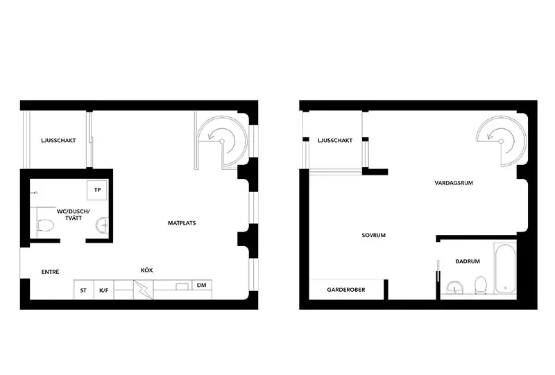 温暖木质 duplex 厨房，打造宁静居家氛围-1