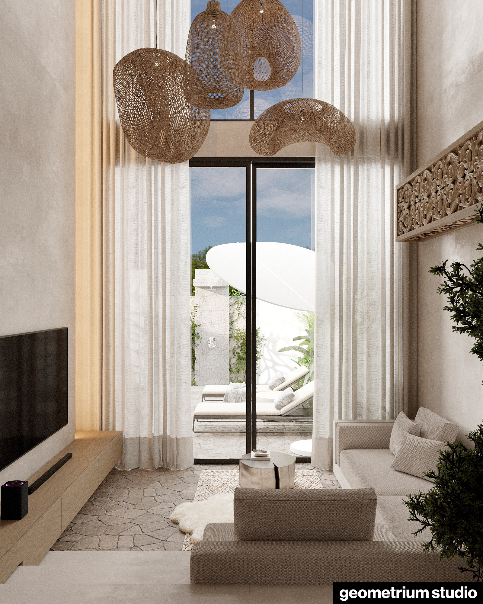 Townhouse 巴厘岛别墅丨印度尼西亚巴厘丨Julianna Rakhmanova与Geometrium团队-8